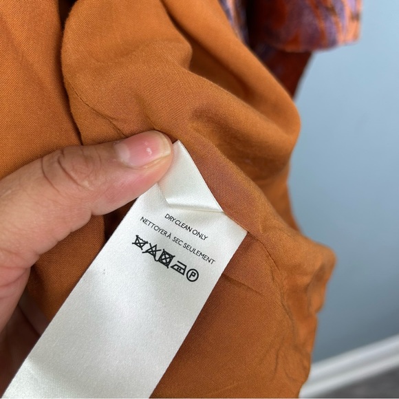 Anthropologie Esme Velvet Kimono jacket size XS open front Brown and Purple - Picture 14 of 15